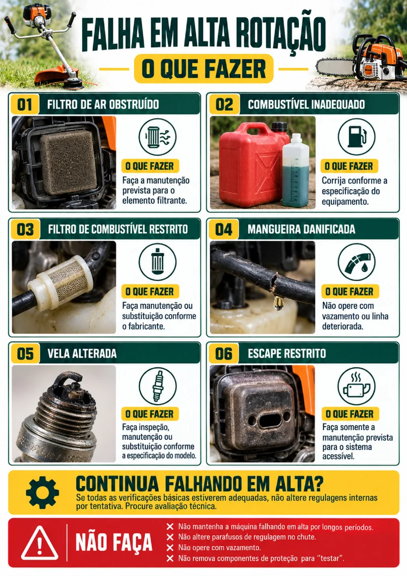 Página do guia: sinais na vela